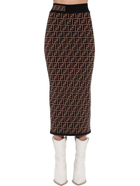 fendi logo print skirt|fendi logo images.